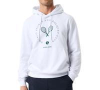 Herren Tennissweatshirt Björn Borg Classic Print - white - Weiß (M)