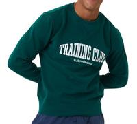 Herren Tennissweatshirt Björn Borg Stockholm Crew - botanical garden - Grün (XXL)