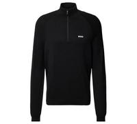 Herren Tennissweatshirt BOSS Perform Max Zip Neck - Schwarz (XL)