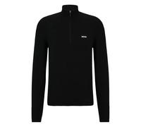 Herren Tennissweatshirt BOSS Perform-X 1/4 Zip - Schwarz (XL)