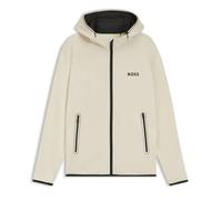 Herren Tennissweatshirt BOSS Sicon TOC Zip-Up - open white - Beige (XL)