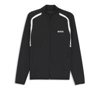 Herren Tennissweatshirt BOSS TOC Spin Full Zip - black - Schwarz (L)