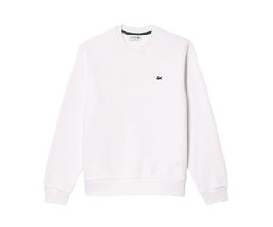 Herren Tennissweatshirt Lacoste Brushed Fleece - white - Weiß (XL)
