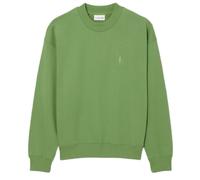Herren Tennissweatshirt Lacoste Embroidered Fleece - lamb's lettuce - Grün (L)