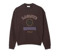 Herren Tennissweatshirt Lacoste Heritage Embroidery Fleece - brown - Braun (XL)