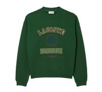 Herren Tennissweatshirt Lacoste Heritage Embroidery Fleece - pine green - Grün (L)