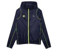 Herren Tennissweatshirt Lacoste SPORT Roland Garros Edition After-Match Jacket - navy blue/yellow - Blau (S)