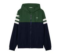 Herren Tennissweatshirt Lacoste Tennis Water-Repellent Hooded - navy blue/green - Mehrfarbig (XL)