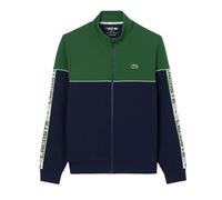 Herren Tennissweatshirt Lacoste Zipped Colour-Block - navy blue/green - Mehrfarbig (XXL)