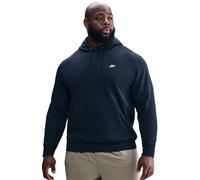 Herren Tennissweatshirt Nike Club Fleece Pullover - obsidian/obsidian/white - Blau (S)