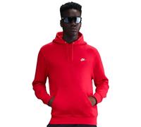 Herren Tennissweatshirt Nike Club Fleece Pullover - university red/university red/white - Rot (S)