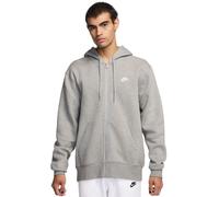 Herren Tennissweatshirt Nike Club Full-Zip Fleece - Grau (XL)