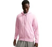 Herren Tennissweatshirt Nike Club Full-Zip Fleece - pink foam/white - Rosa (XL)