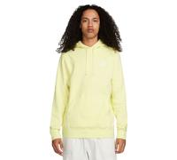 Herren Tennissweatshirt Nike Sportswear Club Fleece Pullover Hoodie - luminous green/luminous green/white - Gelb (L)