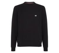 Herren Tennissweatshirt Tommy Hilfiger Tech Essentials Crew - black - Schwarz (M)