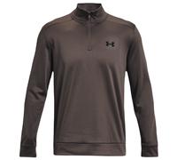 Herren Tennissweatshirt Under Armour Men's Armour Fleece 1/4 Zip - fresh clay/black - Grau (M)