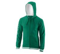 Herren Tennissweatshirt Wilson Team II FZ Hoody M - team green - Grün (L)