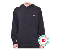 Herren Tennissweatshirt Wilson Triblend Hoodie - black - Schwarz (L)