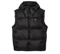 Herren Tennisweste Lacoste Water-Repellent Short Puffed - black - Schwarz (M)