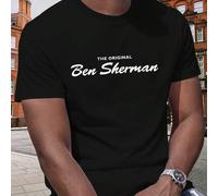 Herren "The Original Ben Sherman" Muster T-Shirt, Kurzarm, Rundhalsausschnitt, lässiges Sommer T-Shirt, maschinenwaschbar, bequeme Lässig Outdoor Bekl