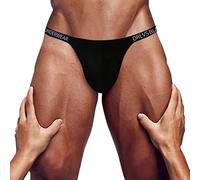 Herren Thong Unterwäsche Jockstrap Low-Rise Slips Nachtwäsche Höschen Nahtlos Boxershorts Durchsichtig für Männer Brief Sheer mit O-Ring Tanga Stretch Erotisch Dessous Trunks