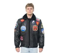 Herren Top Gun A2 Leder Bomberjacke-San Diego M