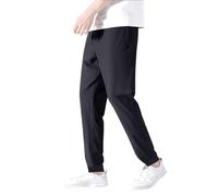 Herren-Trainingshose, solide Chino-Hose, normale Passform, Jogger, Kordelzug, Jogginghose, leger, Business-Hose, leichte Loungehose, elastische Taille, gerade, flache Vorderseite, XXXXXL, dunkelgrau,