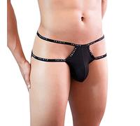 Herren Trendy Lovers Unterhose Fashion Knickers Ride Up Sexy Slips Unterwäsche Unterwäsche Herren Feinripp (Black, XL)