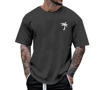 Herren Tshirt Schwarz T-Shirts Für Weiß Slim Fit Unifarben Strandshirt Mit Muster Rundhals Breite Sportshirt Lässige Hemdshirt Schnelltrocknend Laufshirt Stretch Gym Shirt Freizeithemd