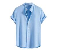 Herren Tshirt Sommer Strickjacke Hemd Knopfleiste Oberteile Casual Revers Loose Tops Komfort Freizeit Outdoor Modische Basic Kurzarm Tee Shirts Sportshirt Regular Fit Freizeithemd Sommerhemd