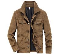 Herren Übergangsjacke Cordjacke Herren Gefüttert Dünne Leicht Winter Jacke Herbstjacke Fliegerjacke Stehkragen Bomberjacke Baumwolle Army Feldjacke Cargo Jacke Männer Blouson Arbeitsjacke Windbreaker