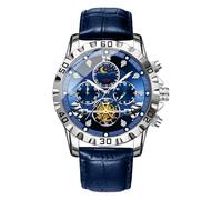 Herren-Uhren, Automatikuhr, stilvolle Kleideruhr, modisches Accessoire, wasserdicht, mechanische Uhr, 4,5 cm, ideal für Geschäftstreffen, Alltag, /Blau/Schwarz, blau, Refer to description, Uni