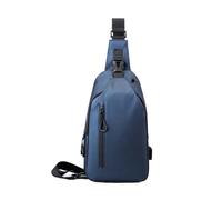 Herren Umhängetasche Brusttasche Einfarbig Herren Brusttasche Outdoor Casual Schulter Umhängetasche(Blue)