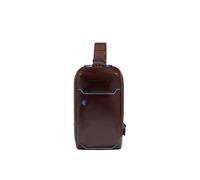 Piquadro Blue Square Umhängetasche Leder 28 cm braun