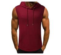 Herren Unterhemd Hoodie Sport Tank Top Mit Kapuze Muskelshirt Für Training Gym Fitness Leicht Achselshirt Ärmellos Quick Dry Sport T-Shirt Laufen Tankshirts Sommer Outdoor Funktionsshirt