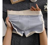 Herren-Unterwäsche, 3er-Pack, weiche Boxershorts mit Streifenmuster, Trunks für Herren, bequeme Stretch-Baumwolle, Taille (2XL hellblau)