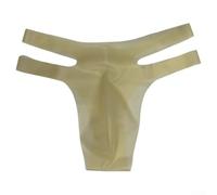 Herren-Unterwäsche, SC206 Latex-Slip, hohe Elastizität, nahtlos, eng anliegend, strukturierte Unterwäsche, Exportqualität Herren-Boxershorts (2XL Aprikose)