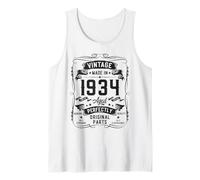 Herren Vintage 1934 92yr 92nd Birthday Gifts for Men 92 Years Old Tank Top
