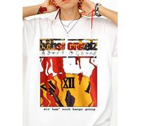 Herren Vintage 90er Bohse Onkelz Band Grafik T-Shirt - Oversized Retro Rock Merch Tee mit deutschem Text & Logo Print, Rock Musik Shirt, Ganzjahres Ko