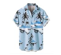 Herren Vintage Bowling Shirt 1950er Retro Rockabilly Stil Kurzarm Button Down Musik Hawaiihemden Hawaii Hemd Männer Funky Hawaiihemd Herren Kurzarm Lässig Button Down Baumwolle Hawaii-Print