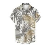 Herren Vintage Bowling Shirt 1950er Retro Rockabilly Stil Kurzarm Button Down Musik Hawaiihemden Hawaii Hemd Männer Funky Hawaiihemd Herren Kurzarm Lässig Button Down Baumwolle Hawaii-Print