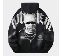Herren Vintage gewaschener Hoodie, Streetwear Stil