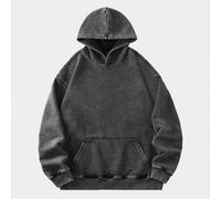 Herren Vintage gewaschener oversized Hoodie Sweatshirt (mit verstärktem Nackenausschnitt, Saum und Schulternähten, um Verformung zu verhindern), Herbs