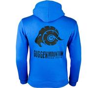 Herren Wandern Kapuzenpullover Fleece Hoodie Outdoor Mit Logo Blau L