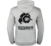 Herren Wandern Kapuzenpullover H06 mit Reißverschluss mit Logo Hellgrau M