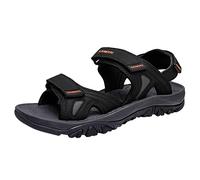 Herren Wandersandalen Sport Wandern Outdoor Trekking Schuhe Verstellbare Riemen Atmungsaktiv Sommer Strand Schuhe, Schwarz , 39 1/3 EU