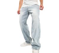 Herren Wide Baggy Jeans Streetwear Y2K Jeanshose Denim Hosen Men Hip Hop Streetwear Hose Teenager Jungen Straight Leg Skateboard Jeans Loose Fit Pants Classic Regular Hosen Straight-Cut