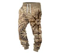Herren Winter Jogginghose 3D Muster Trainingshose mit Kordelzug Herren Sporthose Herren Freizeithose Jogginghose Herren Lang Herren Relaxed-Fit Aestethic Sweatpants Vintage Jogging-Hose Sport Pants
