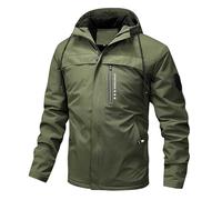 Herren Winterjacke mit Kapuze, Fleecejacke Warm Kapuzenjacke Langarm Plüsch Jacke Herren Teddy, Herbstjacke leichte Outdoor Fleecejacken Elegant Übergangsjacke Bequem Übergangsjacken für Alltag