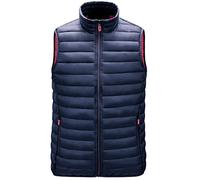 Herren Winterjacke Sale Steppweste Herren 2024 Winter Thermo Herren Weste Stehkragen Outdoor Jacke Sportwesten Für Männer Taschen Ärmellos Jacke Übergangs Daunenweste Daunenweste(Dunkelblau,4XL)